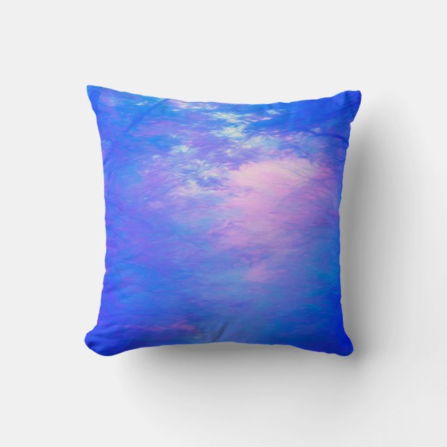 Evening Forest Throw Pillow (Front)