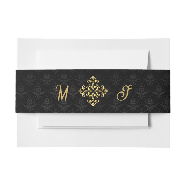 Evening Glam Invitation Belly Band (Front Example)