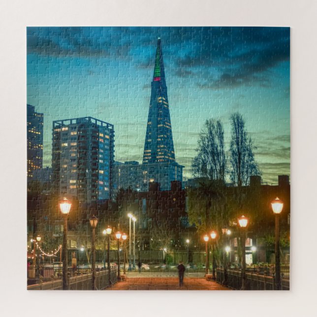 Evening Glow on the San Francisco City Photo  Jigsaw Puzzle (Vertical)