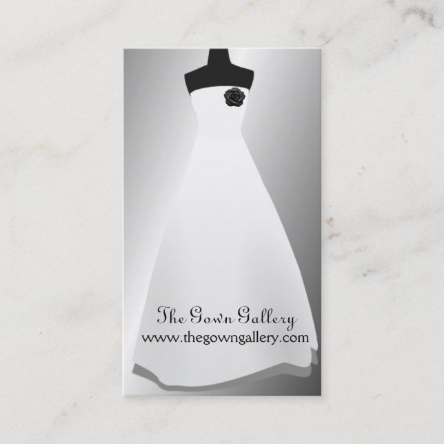 Evening Gowns Wedding Dress Bridal Shop Business Card (Front)