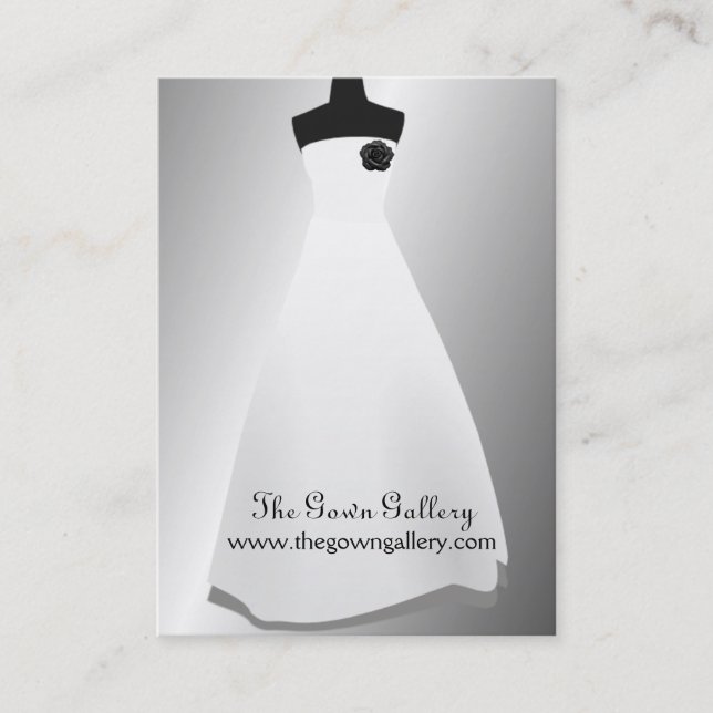 Evening Gowns Wedding Dress Bridal Shop Business Card (Front)