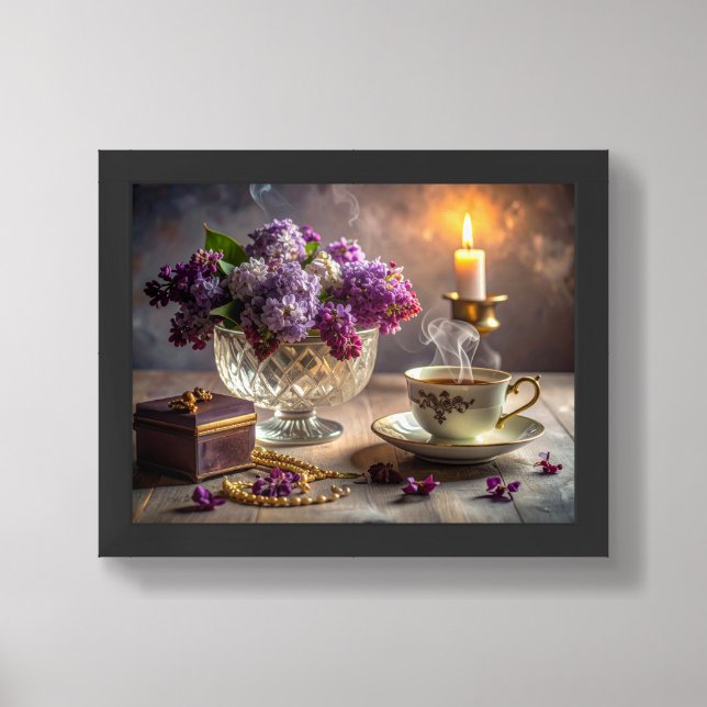 Evening Grace with Lavender Smoke Framed Art (Framed Front)