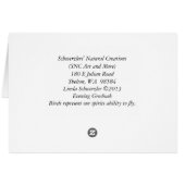 Evening Grosbeak - Frameable Art Card (Back Horizontal)