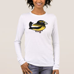 Evening Grosbeak male Women's Basic Long Sleeve T-Shirt