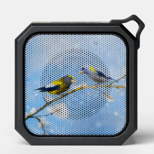 Evening Grosbeak Painting - Cute Original Bird Art Bluetooth Speaker