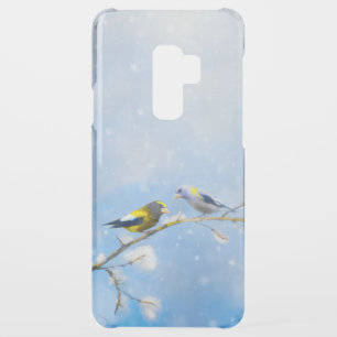 Evening Grosbeak Painting - Cute Original Dog Art Uncommon Samsung Galaxy S9 Plus Case