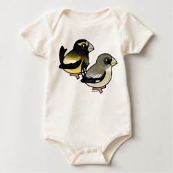 Evening Grosbeak pair Infant Organic Creeper
