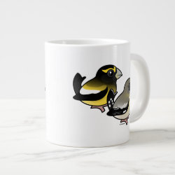 Evening Grosbeak pair Jumbo Mug