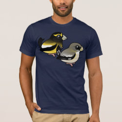 Evening Grosbeak pair Men's Basic American Apparel T-Shirt