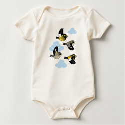 Evening Grosbeaks in flight Infant Organic Creeper