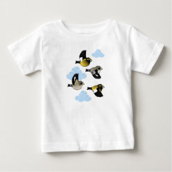 Evening Grosbeaks in flight Baby Fine Jersey T-Shirt