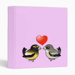 Evening Grosbeaks in love Avery Signature Binder 8.5x11