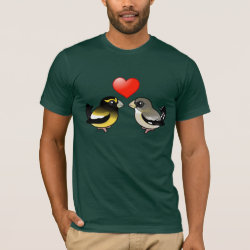 Evening Grosbeaks in love Men's Basic American Apparel T-Shirt
