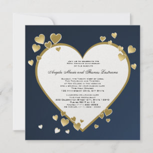 Evening Heart 50th Anniversary Invitation