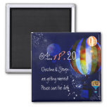 Evening Hot Air Balloons Wedding Save The Date Magnet at Zazzle