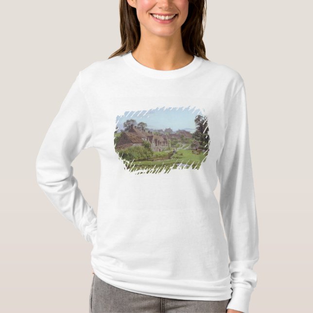 Evening in Arlington Row, Bibury, Gloucestershire T-Shirt (Front)