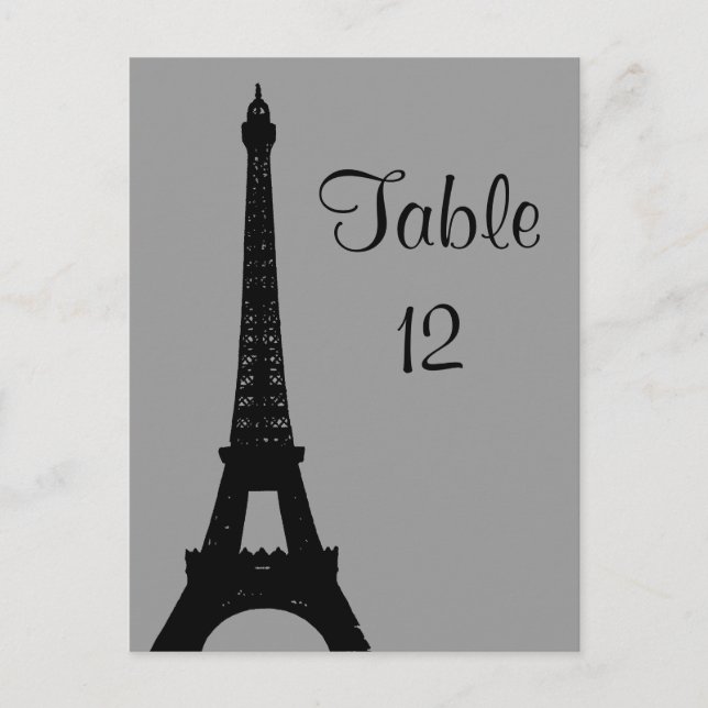 Evening in Paris Table Number (Front)