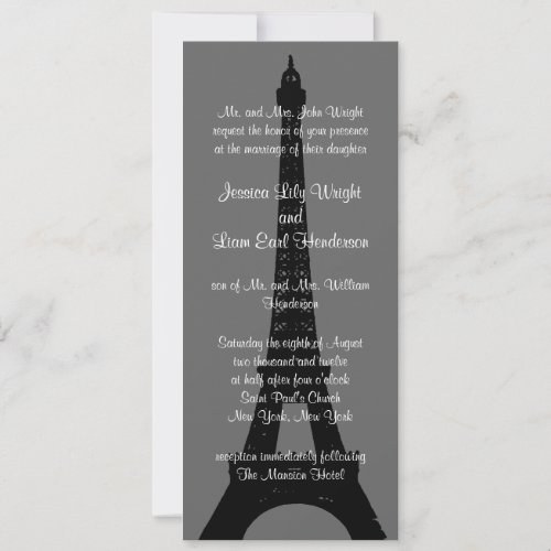 Evening in Paris Wedding Invitation