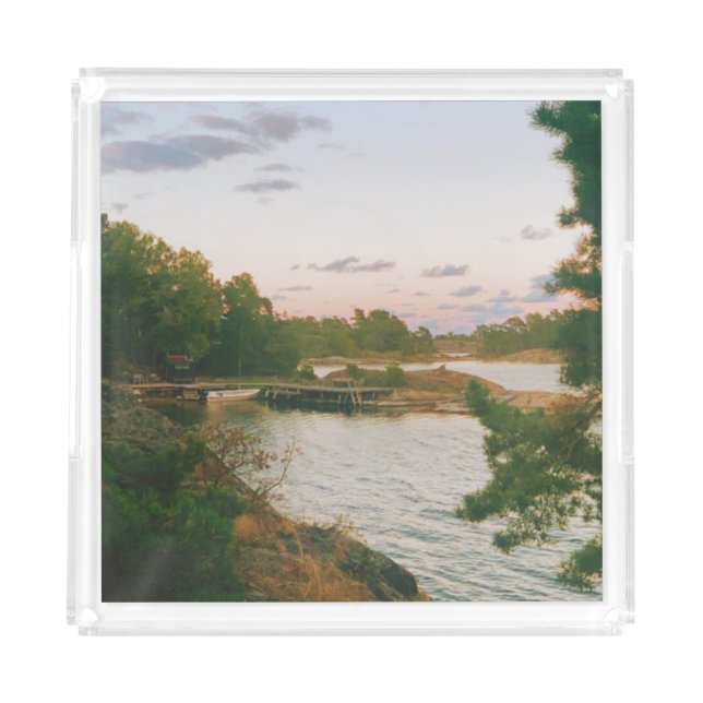 Evening in the swedish archipelago acrylic tray (Front)