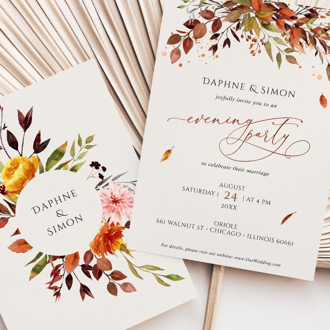 Evening Invitation Burnt Orange Modern Script (Creator Uploaded)