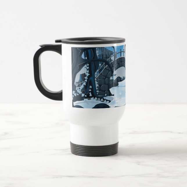 Evening Japanese Gardens Travel Mug (Left)