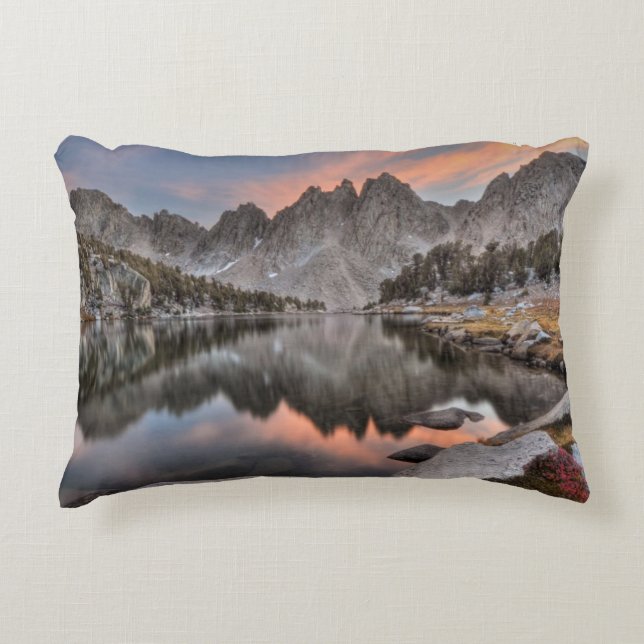 Evening Kearsarge Pinnacles Reflections Accent Pillow (Front)