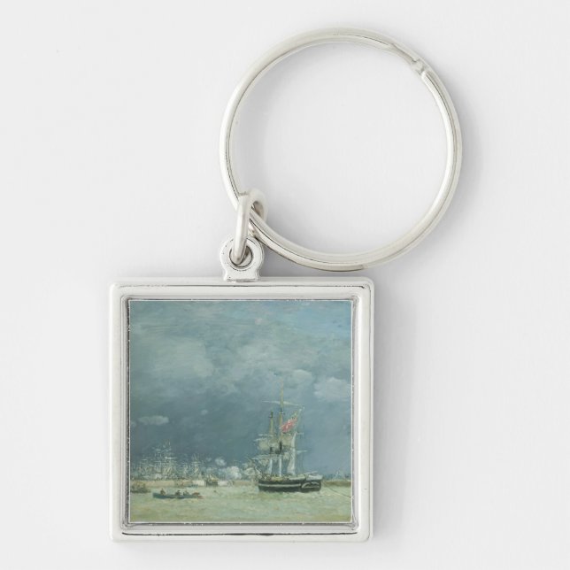 Evening, Le Havre, 1866 (oil on canvas) Keychain (Front)