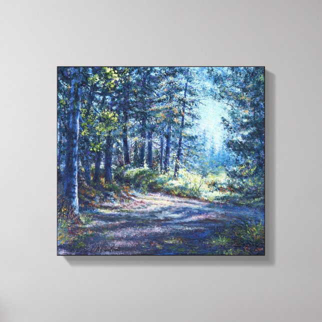 "Evening Light On the Trail" Wrapped Canvas Print (Front)