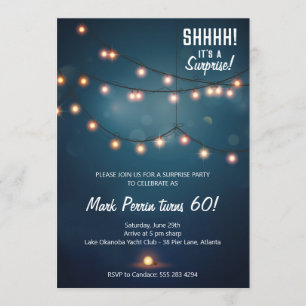 Evening Lights Birthday Party Invitation