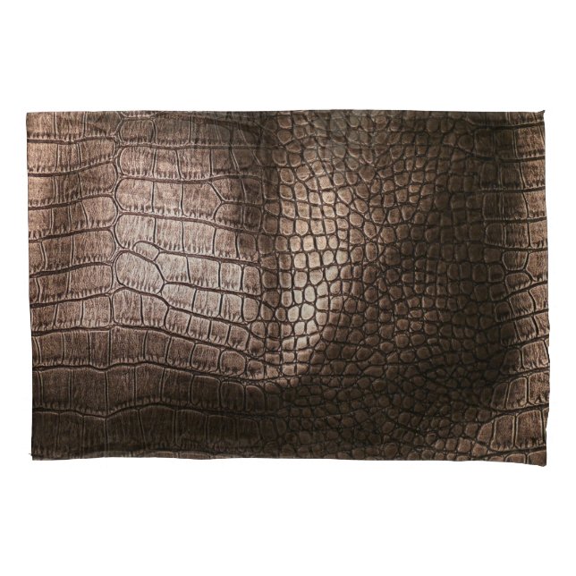 Evening Luxe: Leather Textured Sophistication Pillow Case (Front)