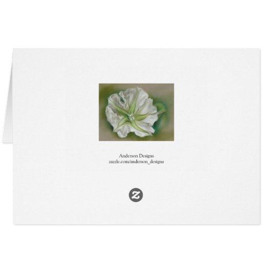 Evening Moonflower Pastel Art (Back Horizontal)