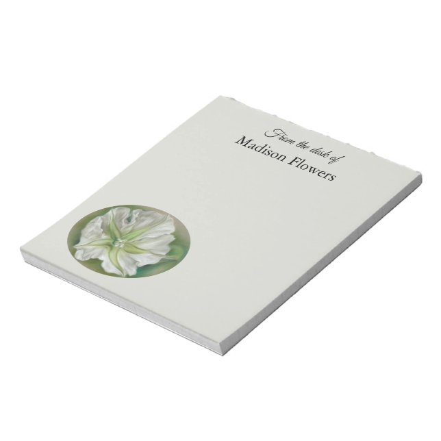 Evening Moonflower Pastel Art Personalized Notepad (Rotated)