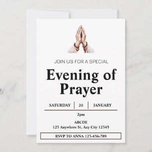 Evening of Prayer Invitation