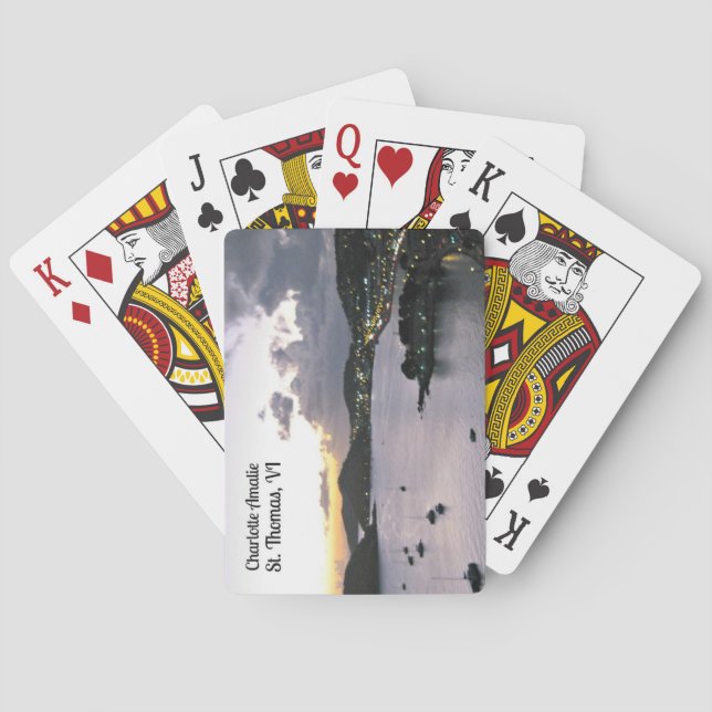 Evening on Charlotte Amalie, St. Thomas VI Poker Cards (Back)