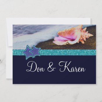 Evening On The Beach Size A7 Invitation by StarStruckDezigns at Zazzle