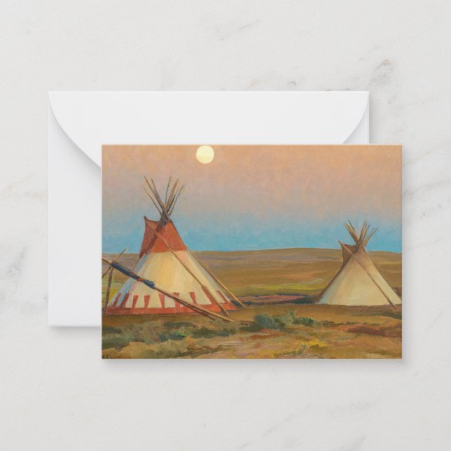 Evening on the Blackfeet Reservation by Dixon Note Card (Front)