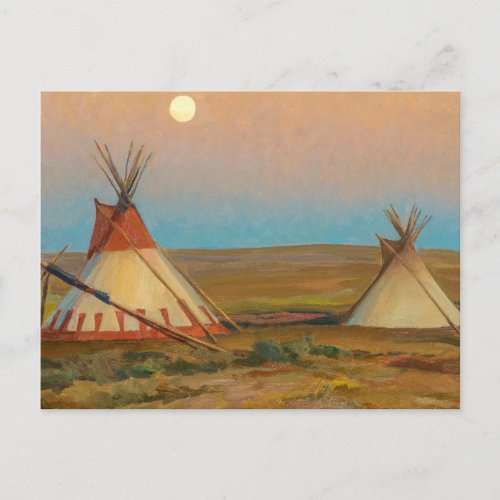 Evening on the Blackfeet Reservation by Dixon Postcard