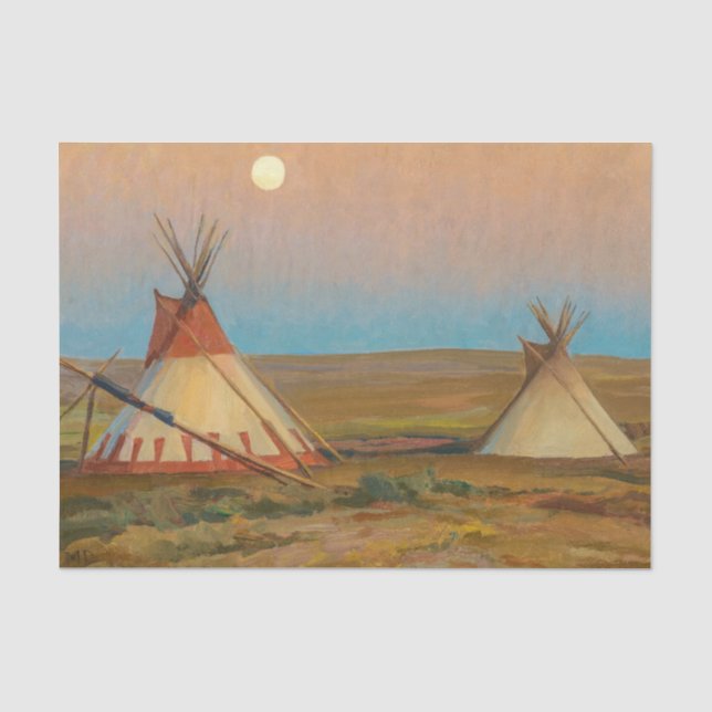 Evening on the Blackfeet Reservation by Dixon Tissue Paper (Front)