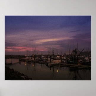 Evening On The Harbor Poster