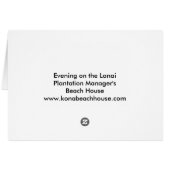 Evening on the Lanai (Back Horizontal)