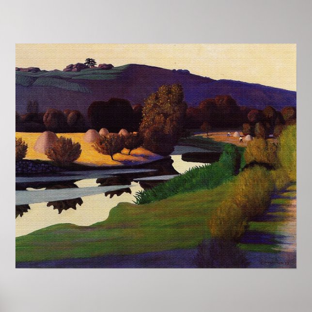 Evening on the Loire Artwork by Felix Vallotton Poster (Front)