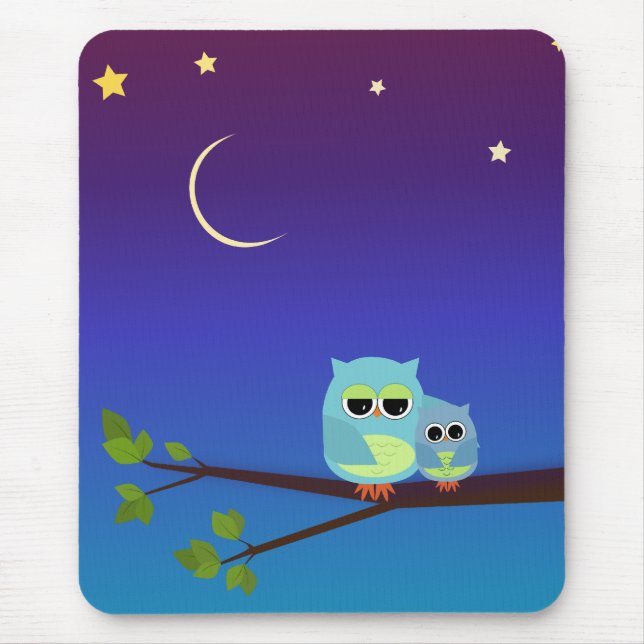 Evening Owls - mousepad (Front)