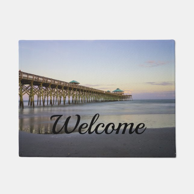 Evening Peace On Folly Beach Doormat (Front)