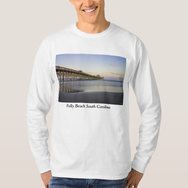 Evening Peace On Folly Beach T-Shirt (Front)