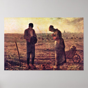 Evening Prayer By Millet (Best Quality) Poster