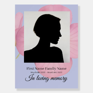 Evening primrose funeral welcome sign foam bord