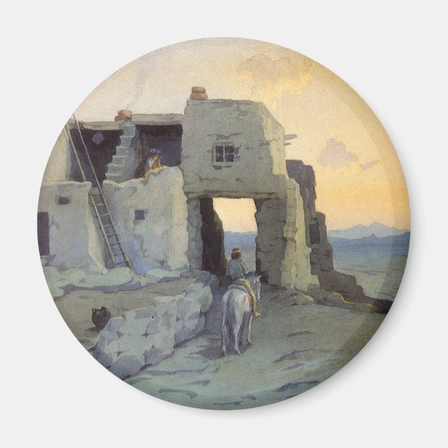 Evening, Pueblo of Walpi by Marion Kavagh Wachtel Magnet (Front)