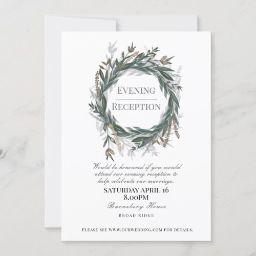 Evening Reception invitaiton for weddingvintage Invitation