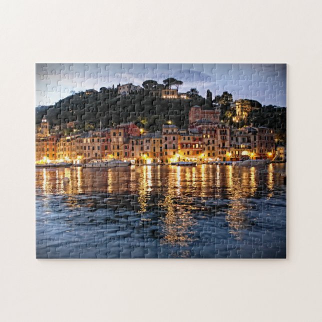 Evening Reflections of Portofino - 11x14 - 252 pc Jigsaw Puzzle (Horizontal)
