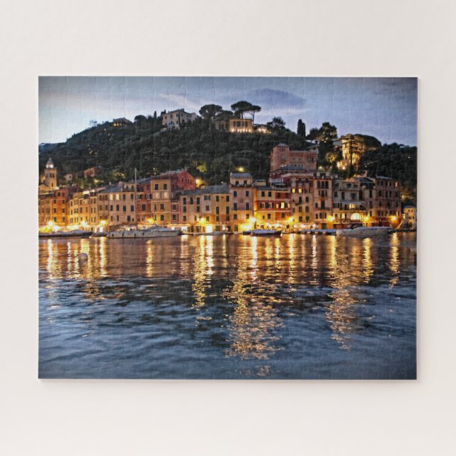 Evening Reflections of Portofino - 16x20 - 520 pcs Jigsaw Puzzle (Horizontal)